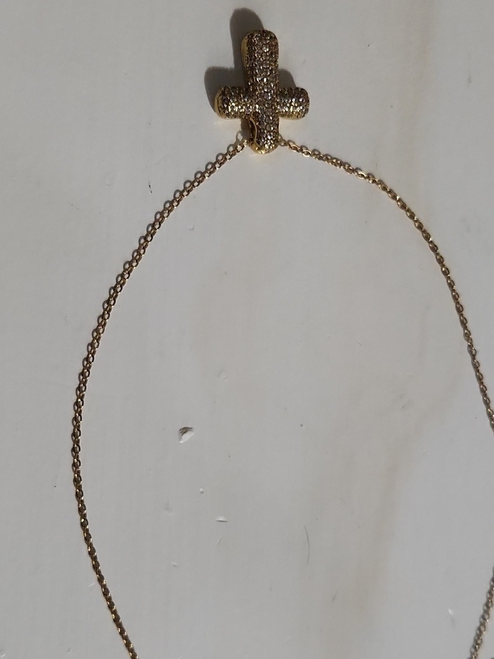 Gold Cross Pendant Necklace - Elegant Gold Chain